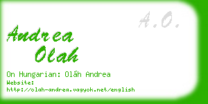 andrea olah business card