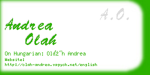 andrea olah business card